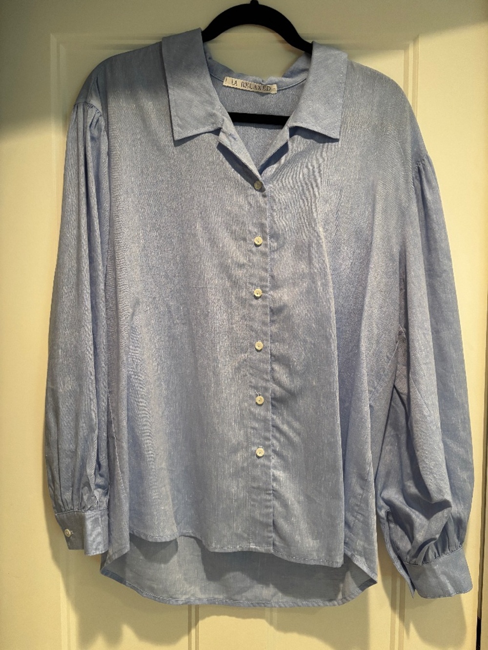 LA RELAXED button down top